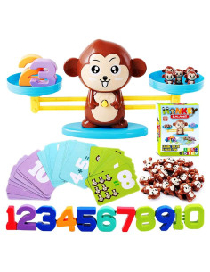Juguete educativo de conteo balanza Mono CozyBomB 64 piezas