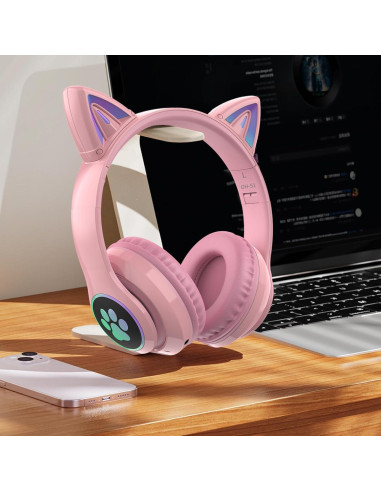 Auriculares Inalámbricos Auvstar STN 28pro para Niños Rosa