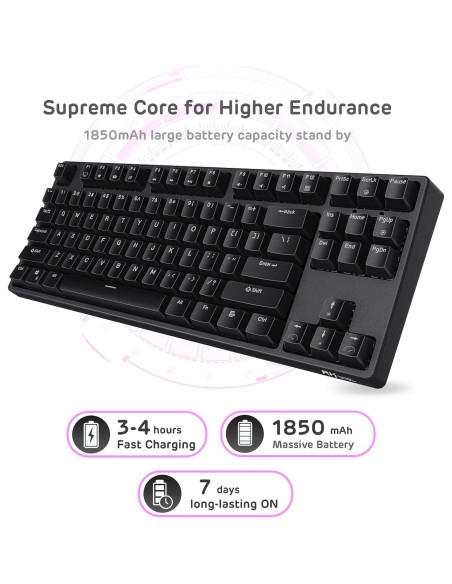Teclado Mecánico Inalámbrico RK ROYAL KLUDGE RK87 TKL RGB