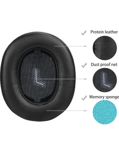 Almohadillas de Repuesto Akkiv para Auriculares JBL E55BT - Negro 2