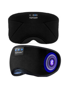 Máscara de Sueño Bluetooth TOPOINT Algodón Bambú Ajustable