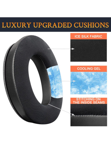 Almohadillas de Gel Refrigerante SOULWIT para Bose QC45 y SE - Negro