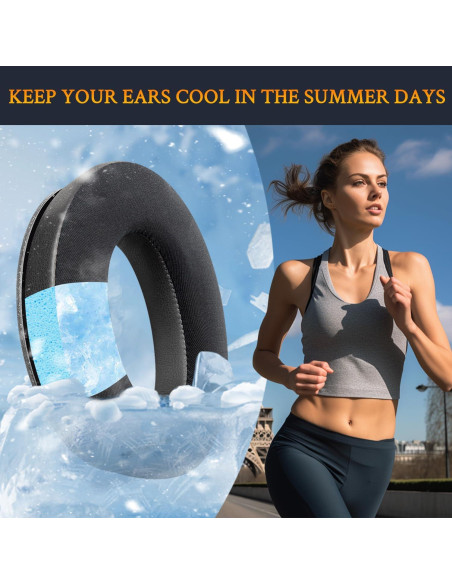 Almohadillas de Gel Refrigerante SOULWIT para Bose QC45 y SE - Negro