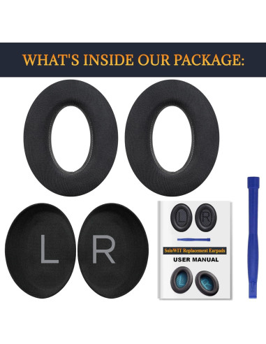 Almohadillas de Gel Refrigerante SOULWIT para Bose QC45 y SE - Negro