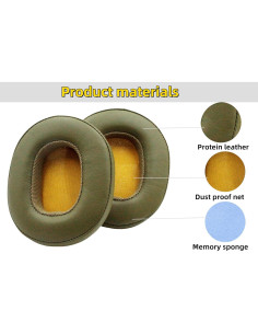 Almohadillas de Repuesto Skullcandy Hesh 3/Evo/Crusher ANC Verde Militar 2