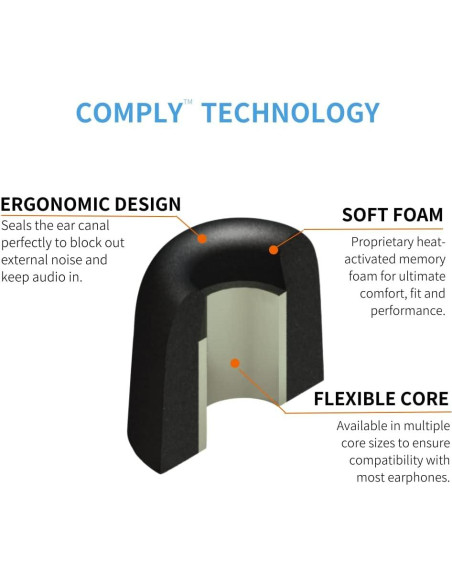 Tapones para Oídos Comply TOZ-200 Ovalados - 3 Pares