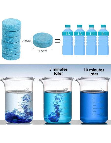 200 Tabletas Limpiadoras de Parabrisas Herb Life - Efervescentes