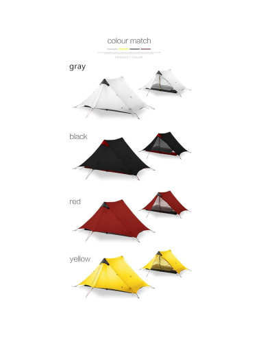 Tienda de Camping 3F UL GEAR Lanshan 2 Personas Ultraligera