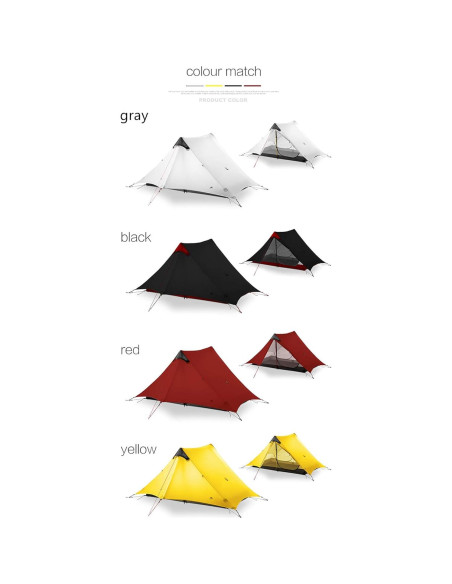 Tienda de Camping 3F UL GEAR Lanshan 2 Personas Ultraligera Tienda de Camping 3F UL GEAR Lanshan 2 Personas Ultraligera