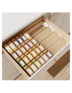Organizador de Cajones de Especias Jadehom 4 Niveles Acrílico 33-66 cm