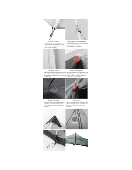 Tienda de Camping 3F UL GEAR Lanshan 2 Personas Ultraligera Tienda de Camping 3F UL GEAR Lanshan 2 Personas Ultraligera