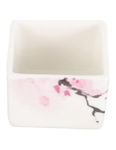 Tazón Cuadrado de Cerámica Zerodeko Blanco 7.5cm Multiusos