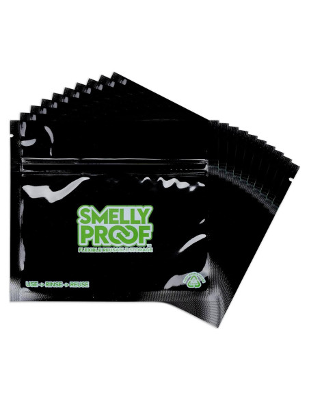 10 Bolsas Reutilizables Smelly Proof a Prueba de Olores 15.24x10.16cm