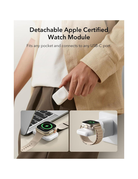 Cargador 3 en 1 ESR Qi2 para iPhone, Apple Watch y AirPods