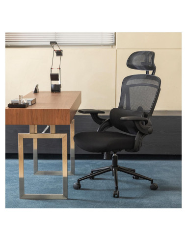 Silla de Oficina Ergonómica Nouhaus N20 Negra con Soporte Lumbar