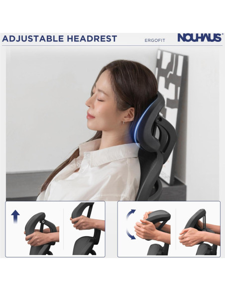 Silla de Oficina Ergonómica Nouhaus N20 Negra con Soporte Lumbar