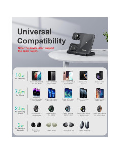 Cargador Inalámbrico ZUBARR 3 en 1 para Samsung Galaxy 2