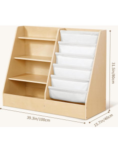 Estantería Montessori OOOK 2 en 1 para Niños 100x40cm 2