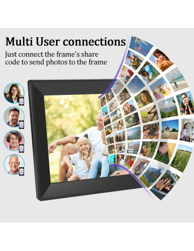 Marco de fotos digital Uhale 10.1" HD WiFi 16GB táctil