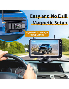 Cámara de Respaldo Inalámbrica Solar AMTIFO A26-11 1080P 5" 2