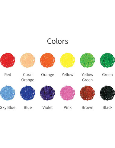 Crayones Giratorios COLORIX - 12 Gel Sedosos No Tóxicos