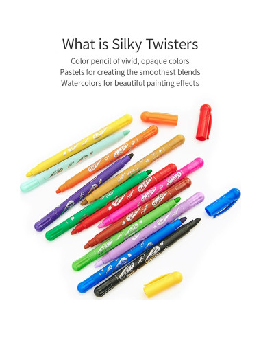 Crayones Giratorios COLORIX - 12 Gel Sedosos No Tóxicos