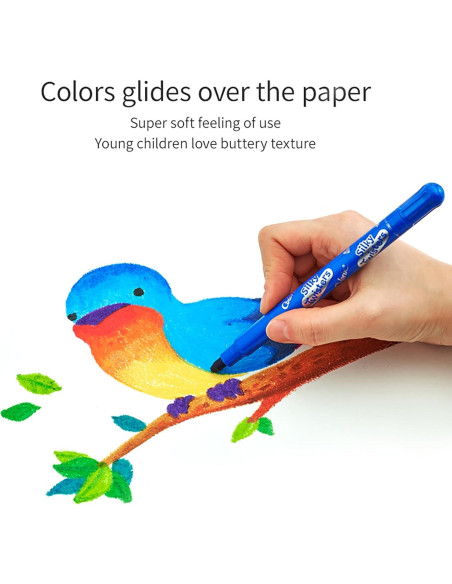 Crayones Giratorios COLORIX - 12 Gel Sedosos No Tóxicos