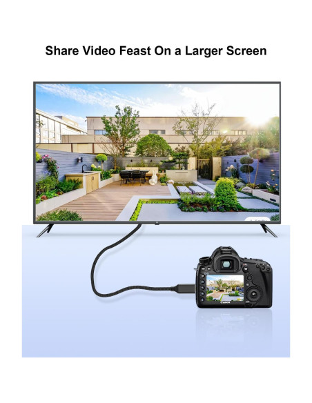 Cable Micro HDMI a Mini HDMI 0.91m KELink 18Gbps 8K 60Hz