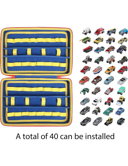 Funda Dura de Almacenamiento co2CREA para 40 Coches Hot Wheels
