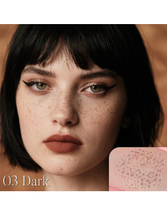 Lápiz de Maquillaje 2 en 1 DAGEDA: Sello de Pecas y Eyeliner Negro 2