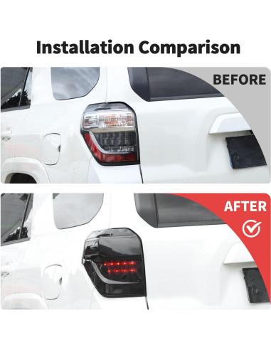 Cubierta de Luz Trasera JWWY para Toyota 4Runner 2014-2023