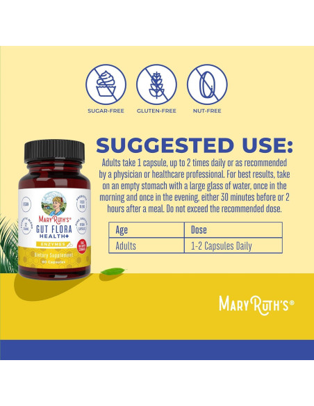 MaryRuth Organics Enzimas Digestivas y Probioticos 60 Cápsulas MaryRuth Organics Enzimas Digestivas y Probioticos 60 Cápsulas