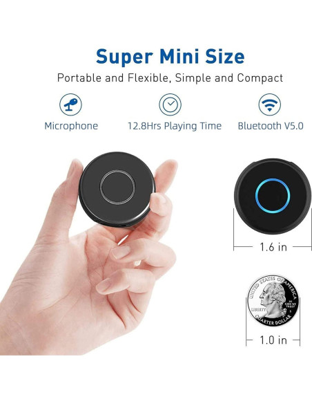 Adaptador Bluetooth 5.0 SONRU para Coche y Casa AUX 3.5mm