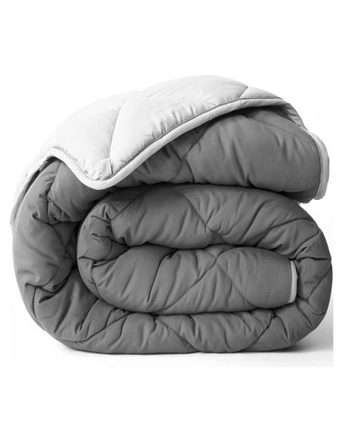 Edredón Doble ViscoSoft Microfibra Reversible Gris Claro/Dark