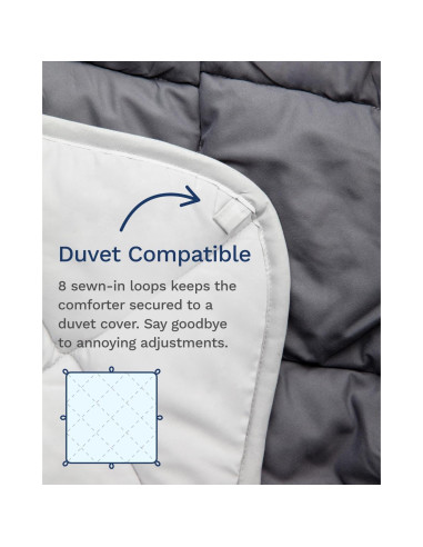 Edredón Doble ViscoSoft Microfibra Reversible Gris Claro/Dark