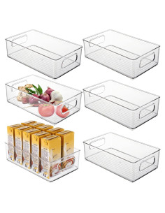 Contenedores de Plástico Kingrol 6 Unidades 25.4x15.2x7.6 cm