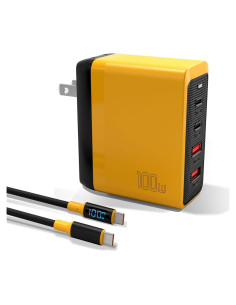 Cargador USB-C 100W Mavicen 4 Puertos para MacBook y más