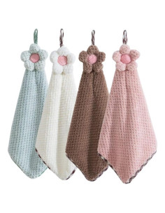 Toallas de Mano Microfibra Ivymei 4 Pack Colores Variados