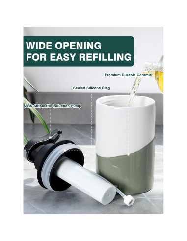 Dispensador Automático de Jabón BosilunLife Cerámico 300ml