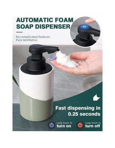 Dispensador Automático de Jabón BosilunLife Cerámico 300ml