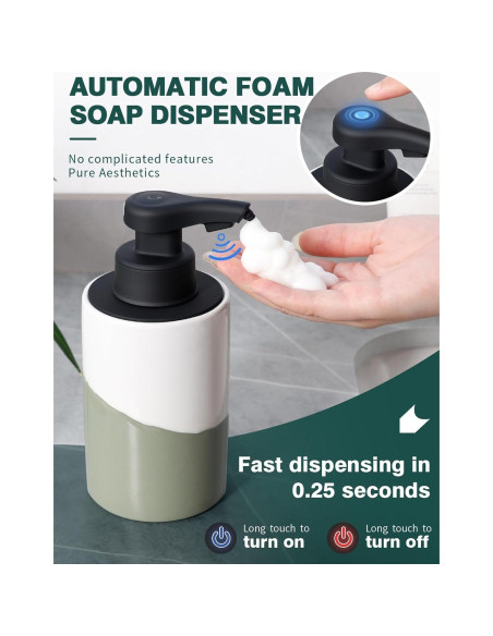 Dispensador Automático de Jabón BosilunLife Cerámico 300ml
