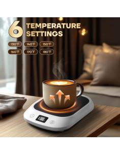 Calentador de Tazas HULBy 36W con 6 Temperaturas y Temporizador 2