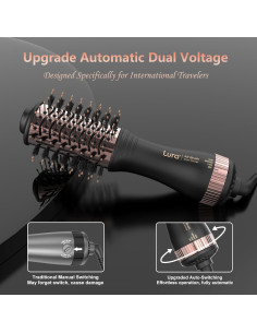 Cepillo Secador de Cabello LURA Mini Doble Voltaje 2" 2