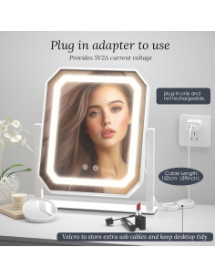 Espejo de Maquillaje Iluminado GioeDa 30.48x25.4cm 3 Modos 2