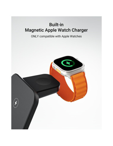 Cargador Inalámbrico Eazpower 3 en 1 para iPhone y Apple Watch