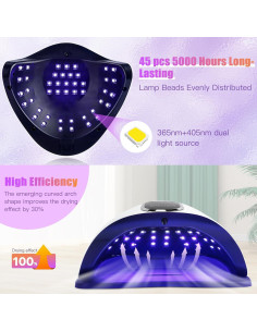 Lámpara UV LED Wisdompark 180W con Sensor Automático y 4 Temporizadores 2