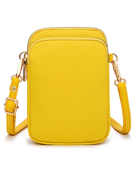 Bolsa Cruzada Pequeña YINHEXI Unisex Amarillo 17x11.4 cm