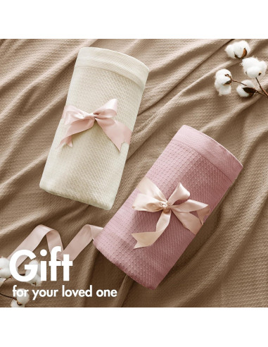 Manta Individual Madison Park 100% Algodón Egipcio Crema