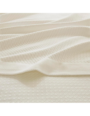 Manta Individual Madison Park 100% Algodón Egipcio Crema