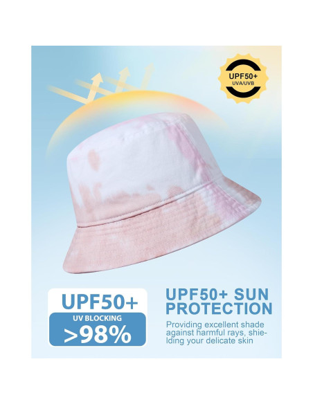 Sombrero de Cubo Gadiemkensd 100% Algodón Unisex UPF 50